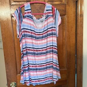 Lane Bryant V Neck Peekaboo Shoulder Tunic